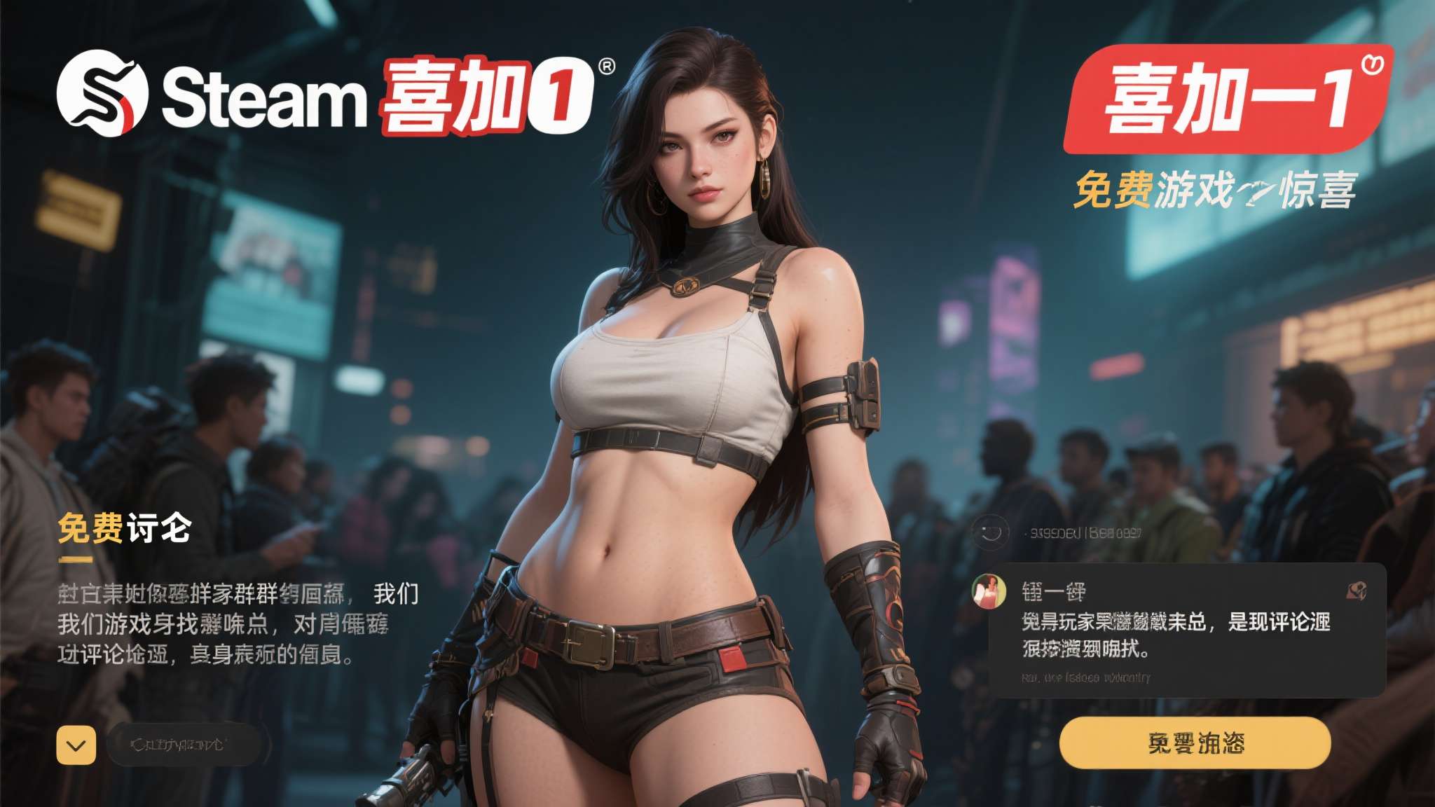 Steam"喜加一"带来的是免费游戏的惊喜，而这场围绕女角色体型的争论，或许更值